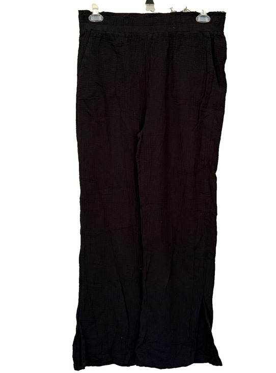 C&C California Pants - C&C California Women’s Black Pants Size L Elastic Waist Pockets Ankle Slits NWOT
